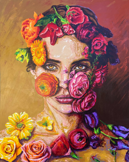 Blooming Giclèe Print on loose canvas